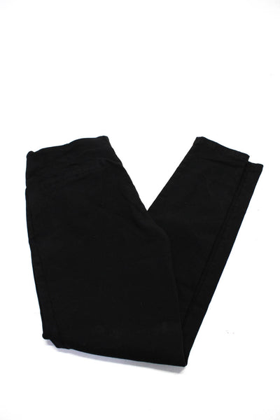 Calvin Klein Womens Stretch High Rise Skinny Leg Ankle Pants Black Size 4