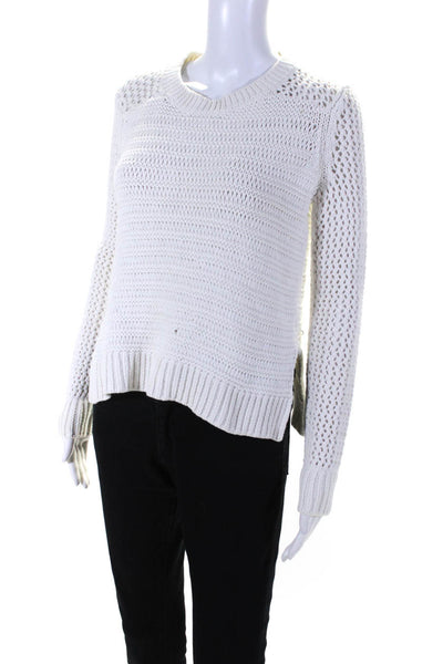 Rag & Bone Jean Women's Long Sleeve Cotton Crewneck Sweater White Size XS