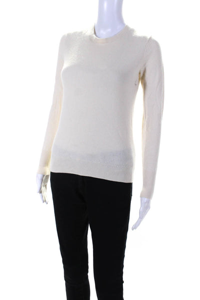 Everlane Women's Long Sleeve Cashmere Crewneck Sweater Ivory Size S