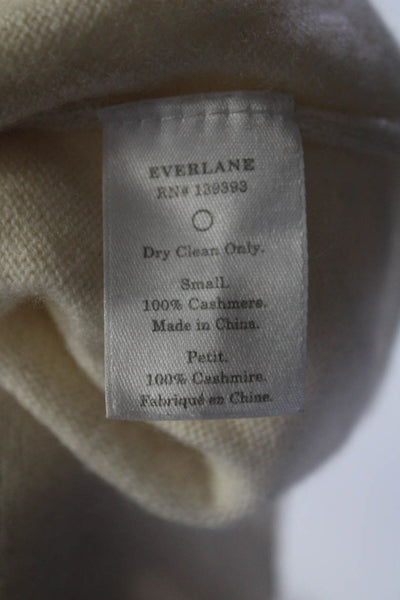 Everlane Women's Long Sleeve Cashmere Crewneck Sweater Ivory Size S