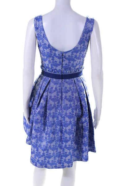 Christian Pellizzari Women's Scoop Neck A Line Mini Dress Blue Size 42