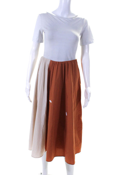 TOME Collective Womens Two Tone Pleated Skirt Size 4 14057698
