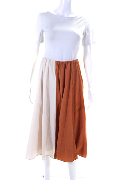 TOME Collective Womens Two Tone Pleated Skirt Size 4 14058909
