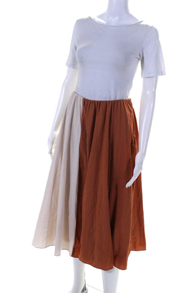 TOME Collective Womens Two Tone Pleated Skirt Size S 14058760