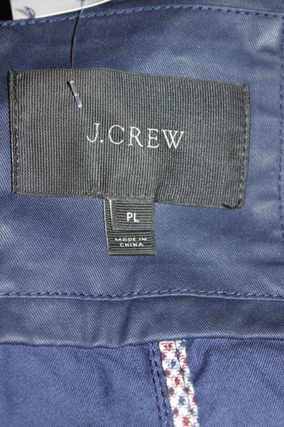 J Crew Womens Front Zip Long Sleeve Collared Light Jacket Navy Blue Size PL