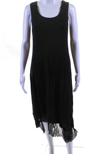 Neiman Marcus Womens Black Scoop Neck Sleeveless A-Line Tank Dress Size M