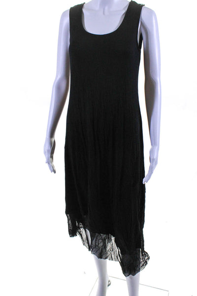 Neiman Marcus Womens Black Scoop Neck Sleeveless A-Line Tank Dress Size M