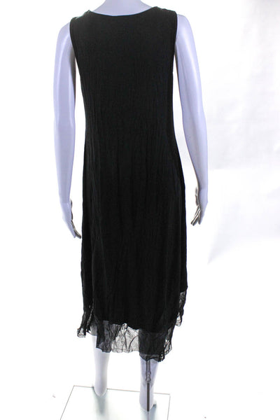 Neiman Marcus Womens Black Scoop Neck Sleeveless A-Line Tank Dress Size M