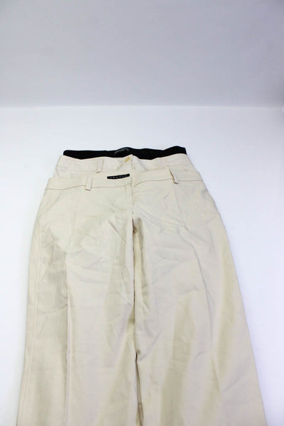 Theory Vince Womens Light Khaki Cotton High Rise Cuff Cargo Pants Size 4 L lot 3