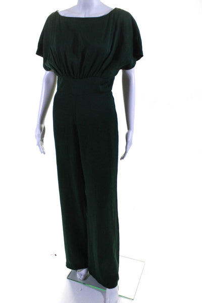 Alexia Admor Womens Green Wide Leg Jumpsuit Size 2 14399299