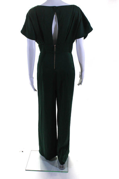 Alexia Admor Womens Green Wide Leg Jumpsuit Size 2 14399299