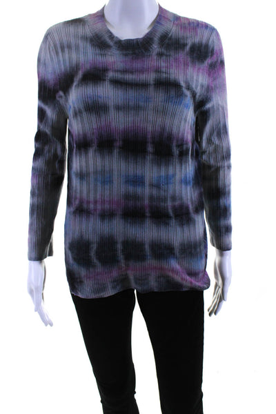 Ply-Knits Womens Blue Fukase Sweater Size 12 13149460