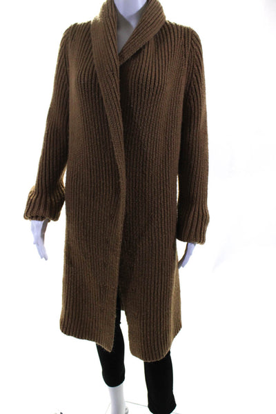 KF/KaufmanFranco Collective Womens Camel Knit Sweater Coat Size 0 14164678