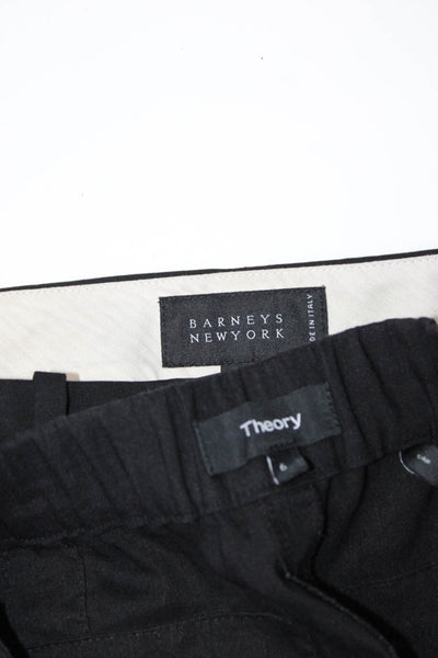 Theory Barneys New York Womens Wide Straight Leg Pants Black Size IT 44 6 Lot 2