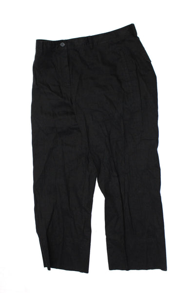 Theory Barneys New York Womens Wide Straight Leg Pants Black Size IT 44 6 Lot 2