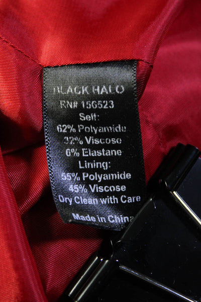 Black Halo Womens Red Bjorn Blazer Size 8 14242940