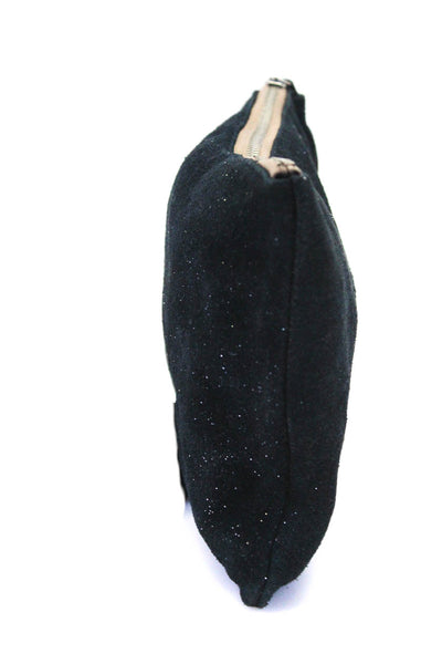 Calypso Saint Barth Womens Midnight Glittery Tassel Zip Pouch Bag Handbag