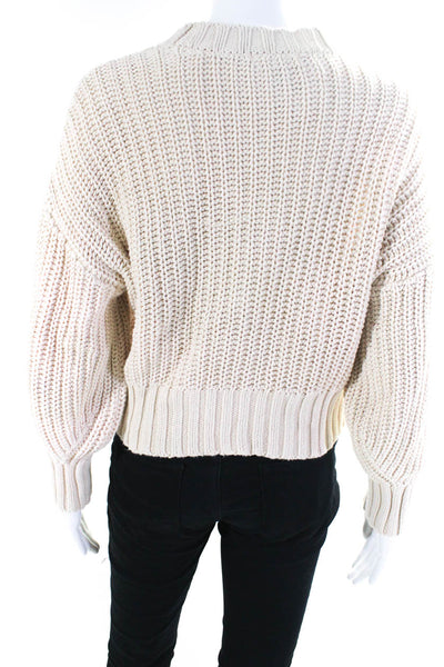 525 America Womens Cable Lace Up Sweater Size 4 14601608