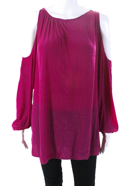 FOR 2 by Ramy Brook Womens Magenta Heather Maternity Top Size 6 11571099