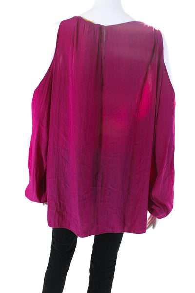 FOR 2 by Ramy Brook Womens Magenta Heather Maternity Top Size 6 11571099