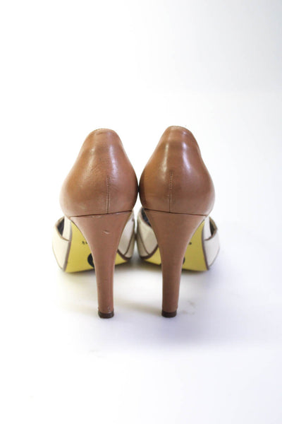 Poetic Licence Womens Feel The Rhythm D'orsay Pumps Tan Ivory Size 36.5 6.5