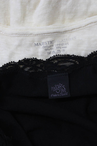 Majestic Filatures Only Heart Womens Nightgown White Tank Top Size 3 Lot 2