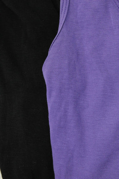 Michael Stars Womens Cardigan Purple Scoop Neck Sleeveless Tank Top Size OS lot2