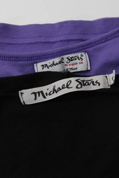Michael Stars Womens Cardigan Purple Scoop Neck Sleeveless Tank Top Size OS lot2