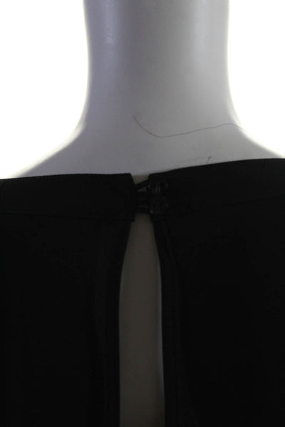 Joseph Ribkoff Womens Long Sleeves Key Hole Neck Blouse Navy Blue Size 10