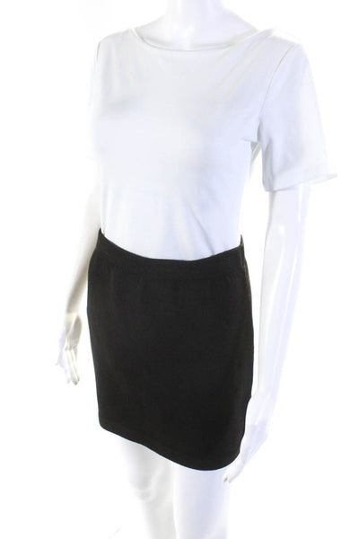 St. John Collection By Marie Gray Womens Brown Santana Knit Pencil Skirt Size 6