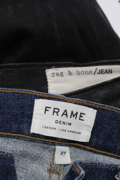 Rag & Bone Jean Frame Denim Women's Skinny Jeans Gray Blue Size 27 28 Lot 2