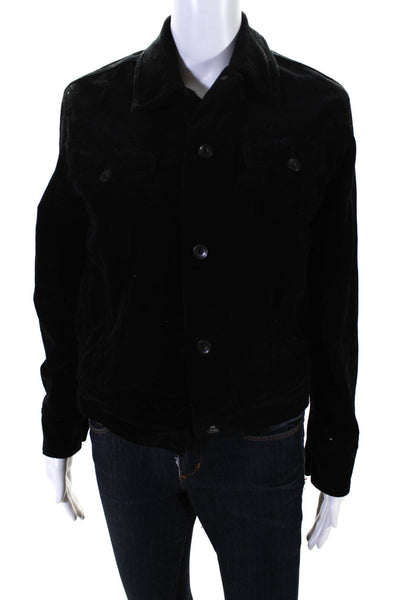 Rag & Bone Women's Button Front Velvet Jacket Black Size XXS
