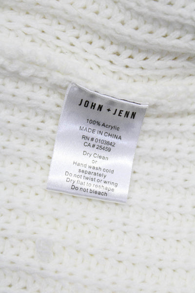 John + Jenn Joie Womens Turtleneck Sweaters White Black Size Extra Small Lot 2