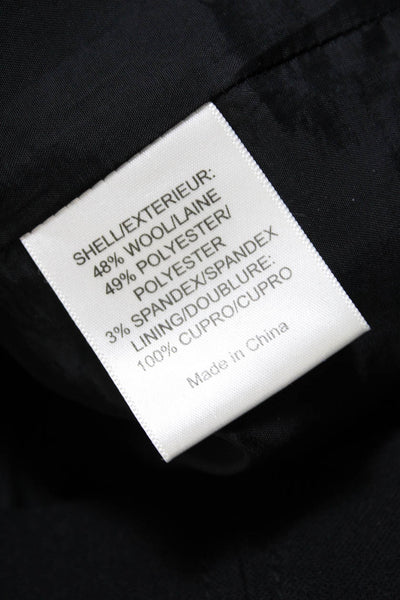 Tory Burch Womens Crew Neck Woven Sleeveless Sheath Dress Black Wool Size 2
