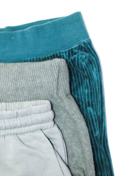 Nike Zara Womens Ribbed Knit Pants Blue Green Size Medium Large Lot 3