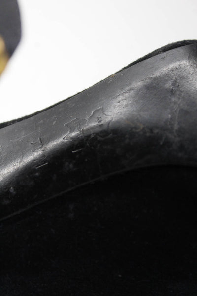 Tory Burch Womens Back Zip Block Heel Platform Booties Black Suede Size 7.5M