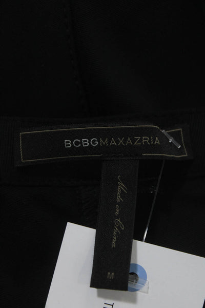 BCBGMAXAZRIA Womens Elastic Waist Mid-Rise Skinny Ankle Leggings Black Size M