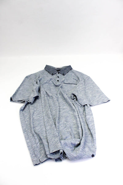 Faconnable Current/Elliott Good Man Mens Polo Shirts Blue Gray Size 2 2XL Lot 3