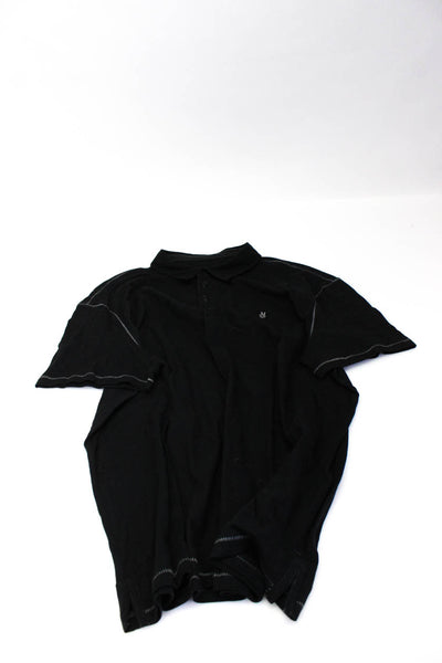 John Varvatos Star USA Faconnable Mens Polo Shirts Black Gray Size 2XL Lot 3