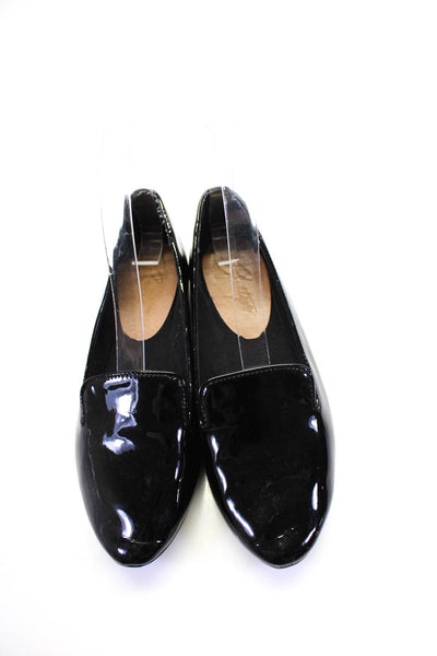 Bettye Womens Slip On Round Toe Patent Leather Loafers Black Size 6