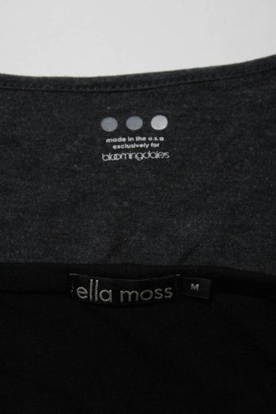 Ella Moss Women's Round Neck Dolman Sleeves Sequin Blouse Black Size M Lot 2