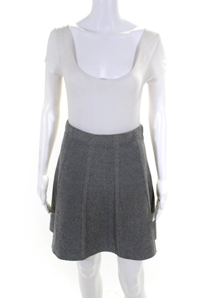 Zara Womens Dark Navy Textured Knee Length A-line Skirt Size S lot 2