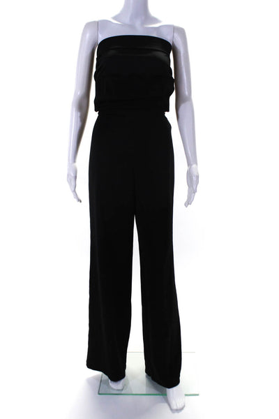 Jay Godfrey Womens Black Retro Ruffle Jumpsuit Size 0 11391641