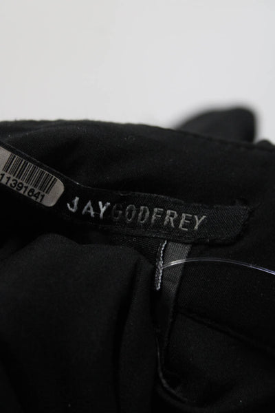 Jay Godfrey Womens Black Retro Ruffle Jumpsuit Size 0 11391641