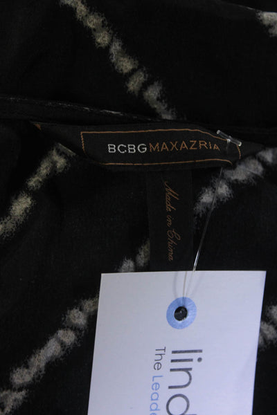 BCBGMAXAZRIA  Women's V-Neck Sleeveless Shift Mini Dress Black Size M