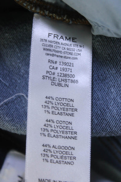 Frame Womens 'Le High Straight' Slim Fit Dark Wash Denim Jeans Blue Size 26