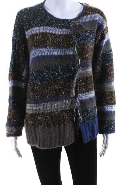 Zadig & Voltaire Deluxe Womens Colorblock Asymmetrical Sweater Multicolor Size M