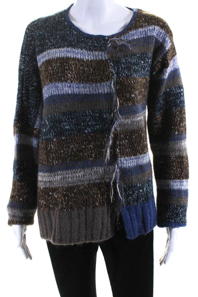 Zadig & Voltaire Deluxe Womens Colorblock Asymmetrical Sweater Multicolor Size M