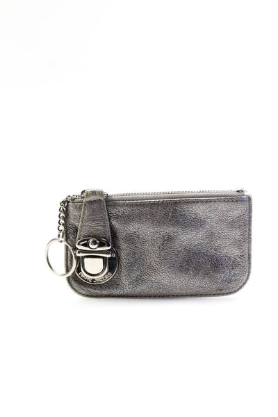 Marc By Marc Jacobs Womens Leather Key Chain Silver Metallic
