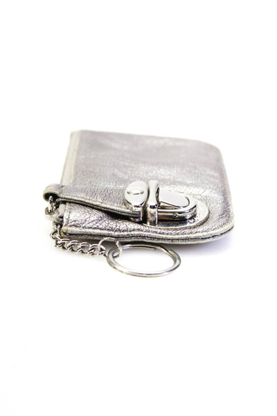 Marc By Marc Jacobs Womens Leather Key Chain Silver Metallic